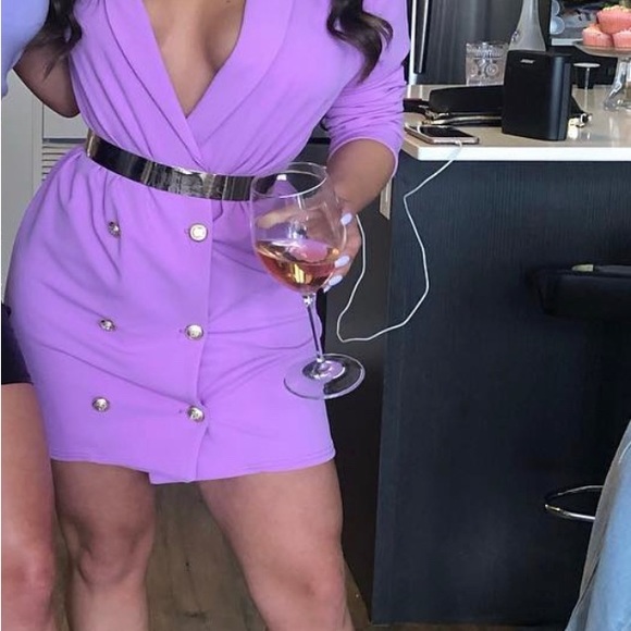 Purple Blazer Dress worn once size S - Picture 3 of 3